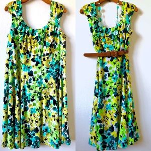 Cute London Times Multi Color Floral Dress